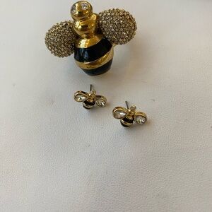 Kate Spade Gold and Black Bee Jewelry Set